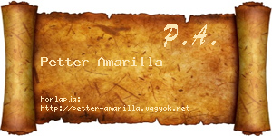 Petter Amarilla névjegykártya